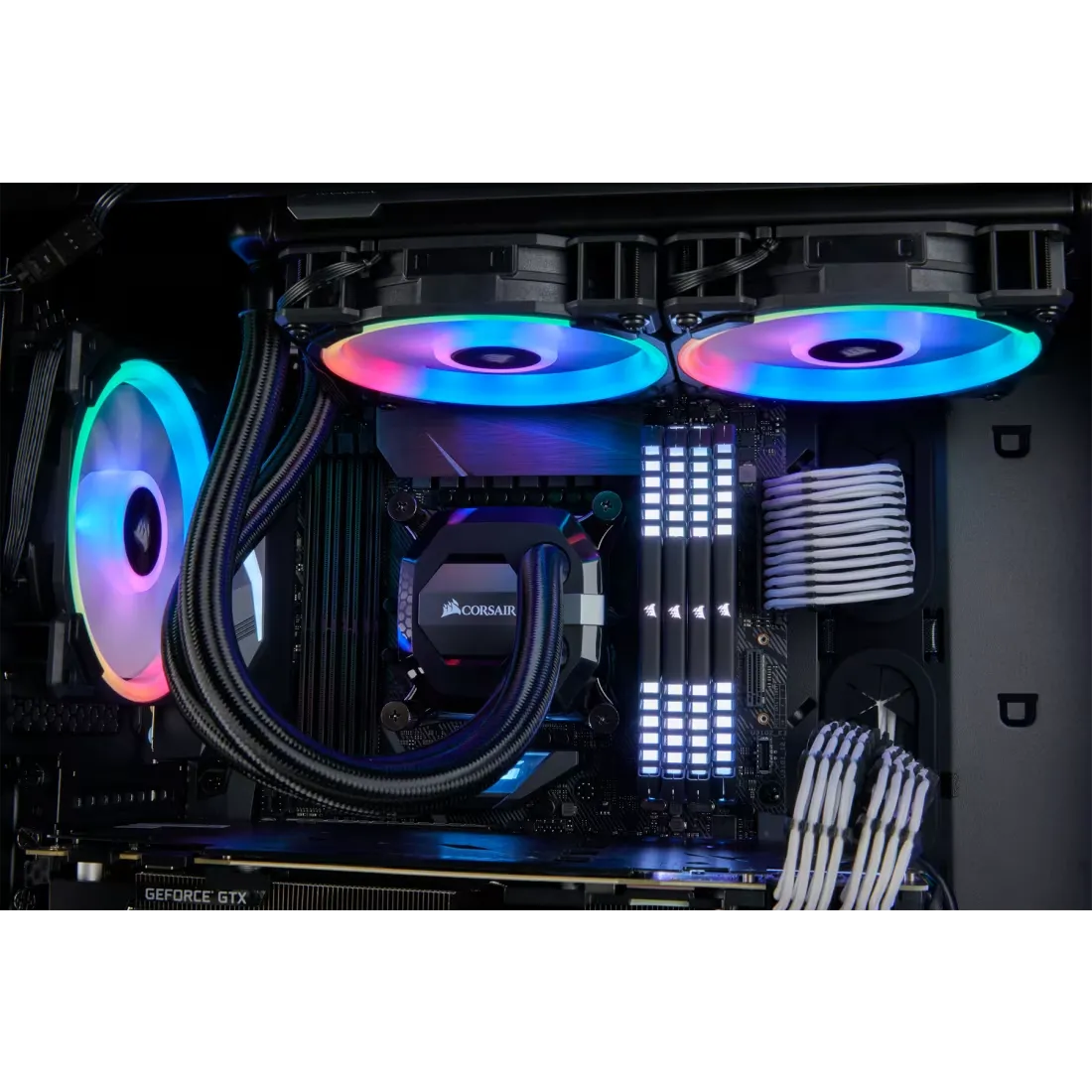 Corsair LL120 RGB 120mm Dual Light Loop RGB LED PWM Fan — 3 Fan Pack with Lighting Node PRO
