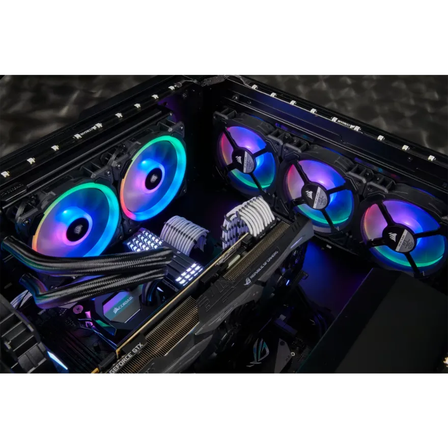 Corsair LL140 RGB 140mm Dual Light Loop RGB LED PWM Fan — 2 Fan Pack with Lighting Node PRO