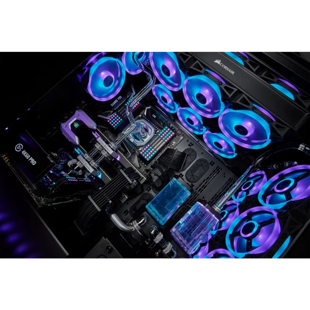 Corsair iCUE QL140 RGB 140mm PWM Dual Fan Kit with Lighting Node CORE
