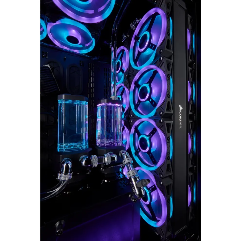 Corsair iCUE QL140 RGB 140mm PWM Dual Fan Kit with Lighting Node CORE