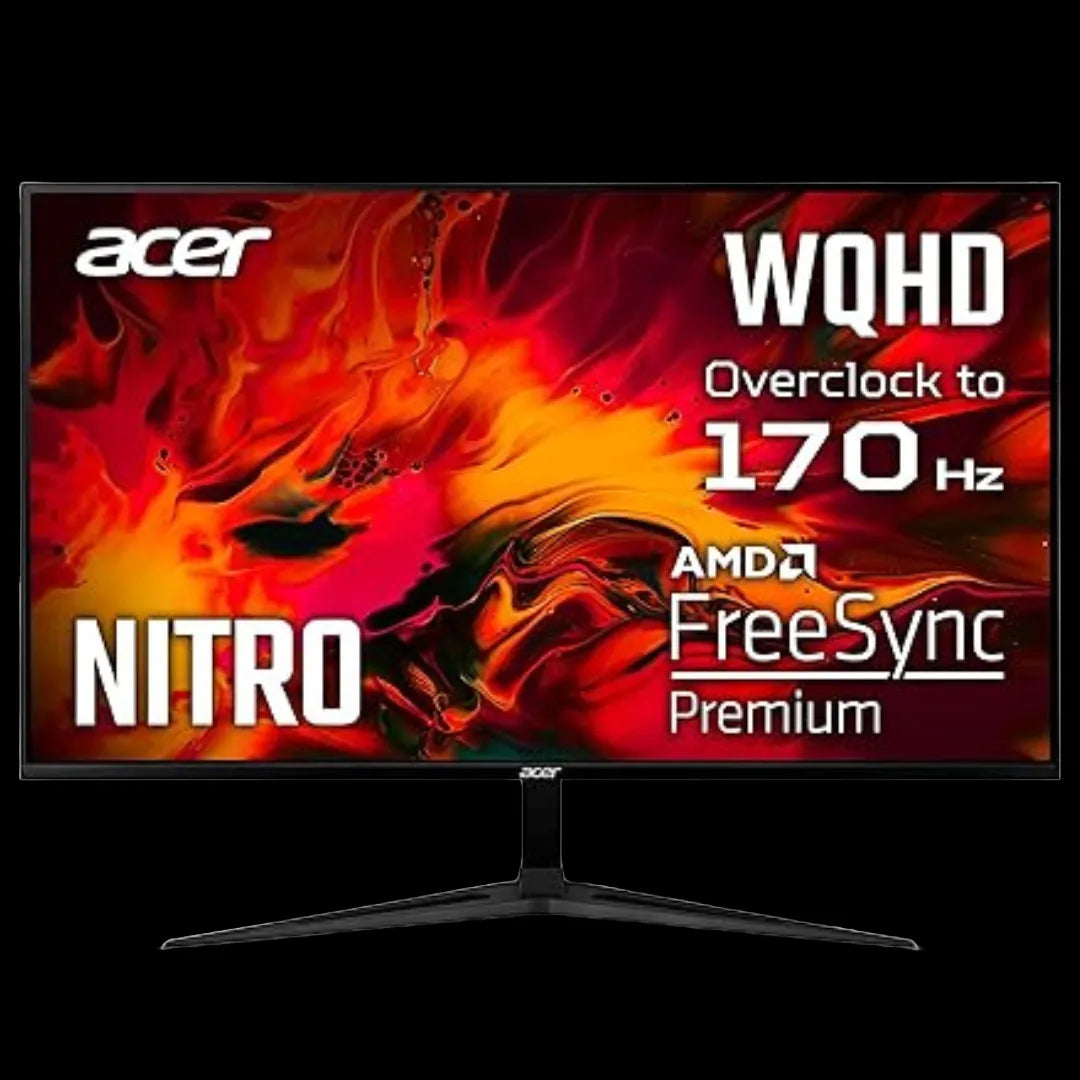 Acer Nitro RG321QU 31.5″ Zero-Frame IPS WQHD 2560 x 1440 Gaming Monitor | AMD FreeSync Premium | Overclock to 170Hz