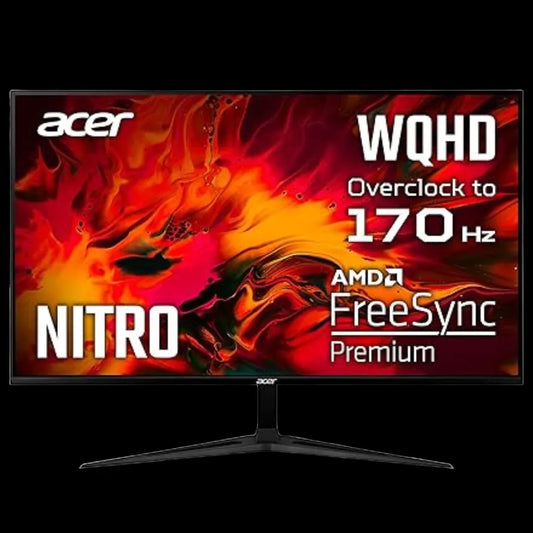 Acer Nitro RG321QU 31.5″ Zero-Frame IPS WQHD 2560 x 1440 Gaming Monitor | AMD FreeSync Premium | Overclock to 170Hz