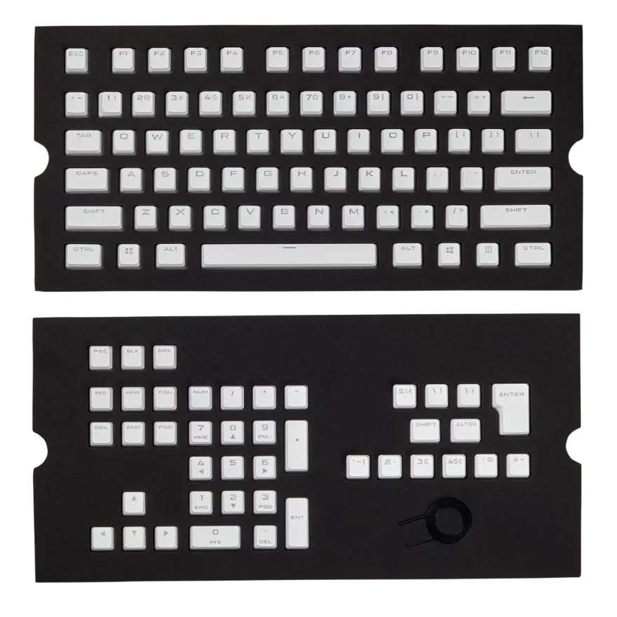 Corsair GAMING PBT Double-shot Keycaps Full 104/105-Keyset - White